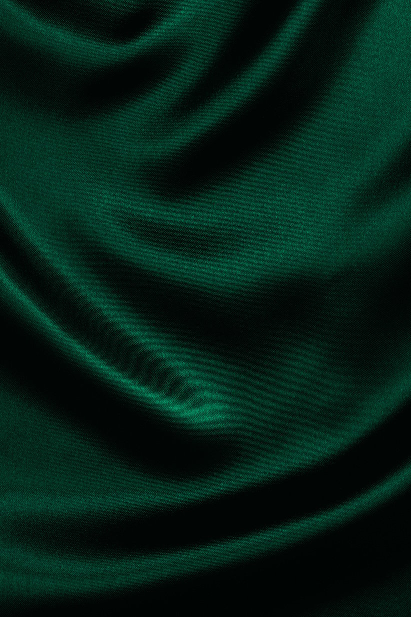 Emerald green satin background